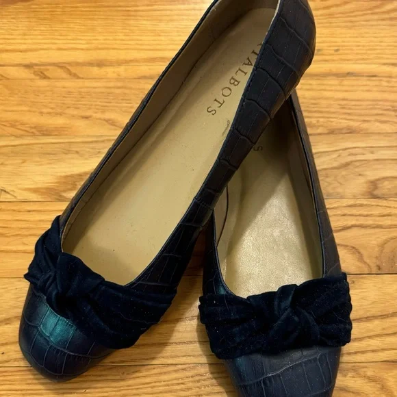 Talbots Navy Stella Knot Flats EUC Sz 8 - Picture 5 of 6